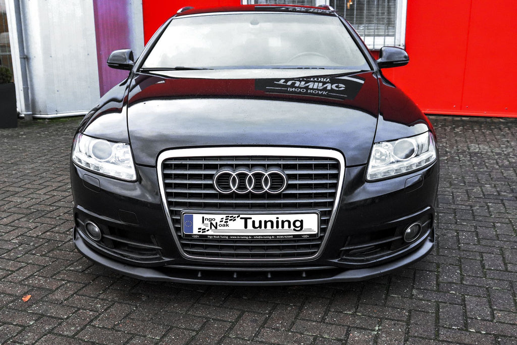 Spoilerschwert Cuplippe mit Wings aus ABS für Audi A6 4F S-Line Facelift, schwarz, in hochwertiger Verarbeitung, Ingo Noak Tuning