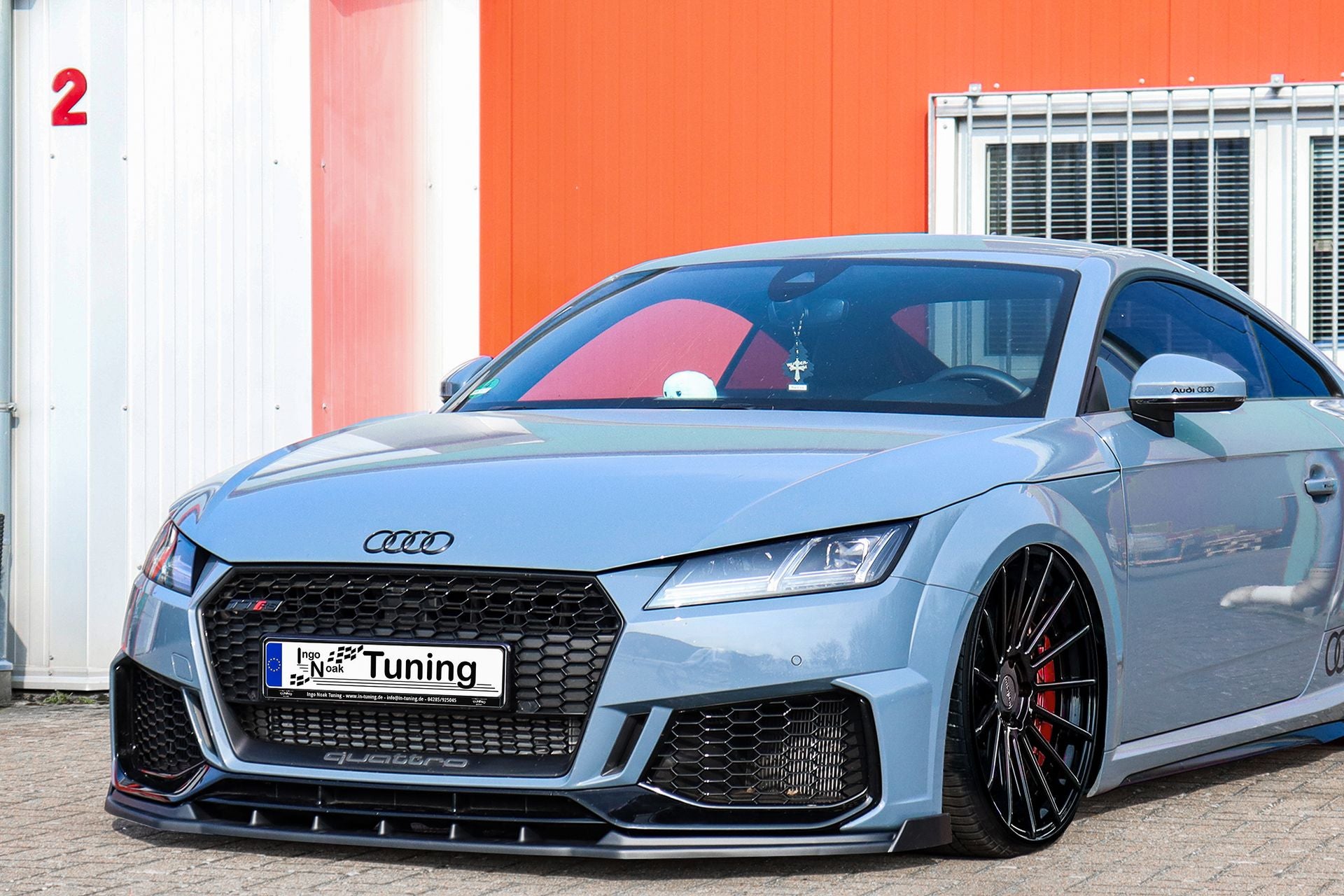 Spoilerschwert Frontspoiler mit Wing aus ABS für Audi TTRS 8S Facelift