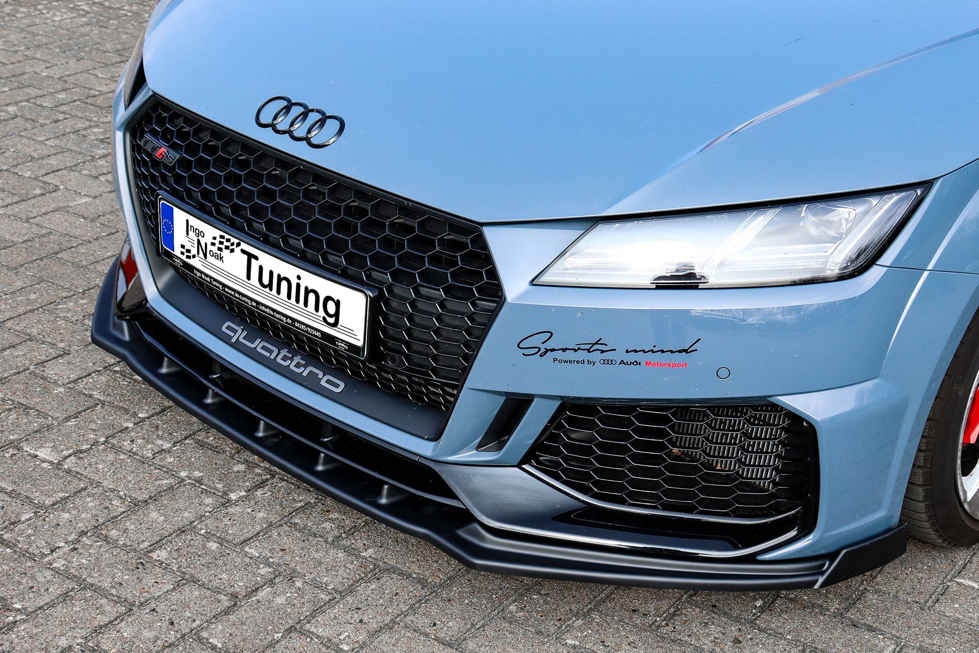 Spoilerschwert Frontspoiler mit Wing aus ABS für Audi TTRS 8S Facelift