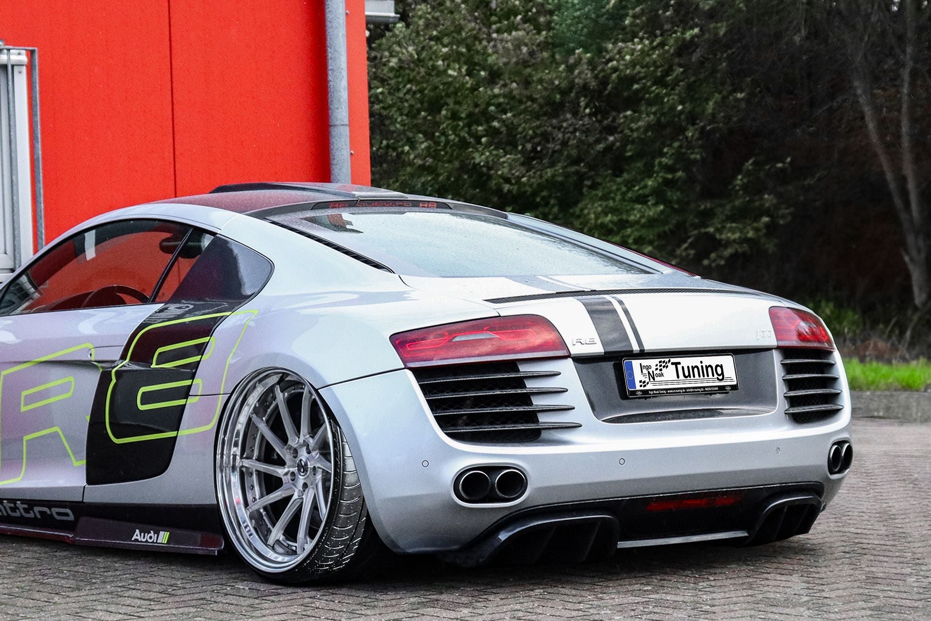 Heckansatz mit Finnen 5.tlg. für Audi R8 42 V8