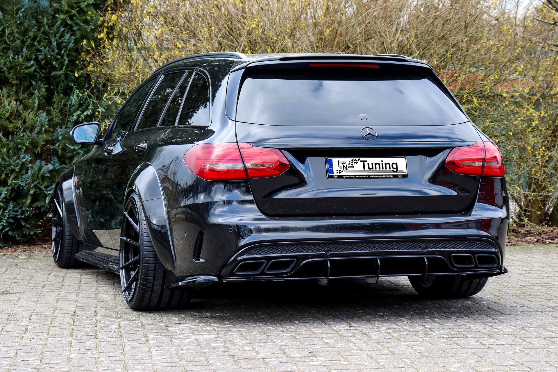 Gefräster Heckansatz für Mercedes C-Klasse C63AMG+S