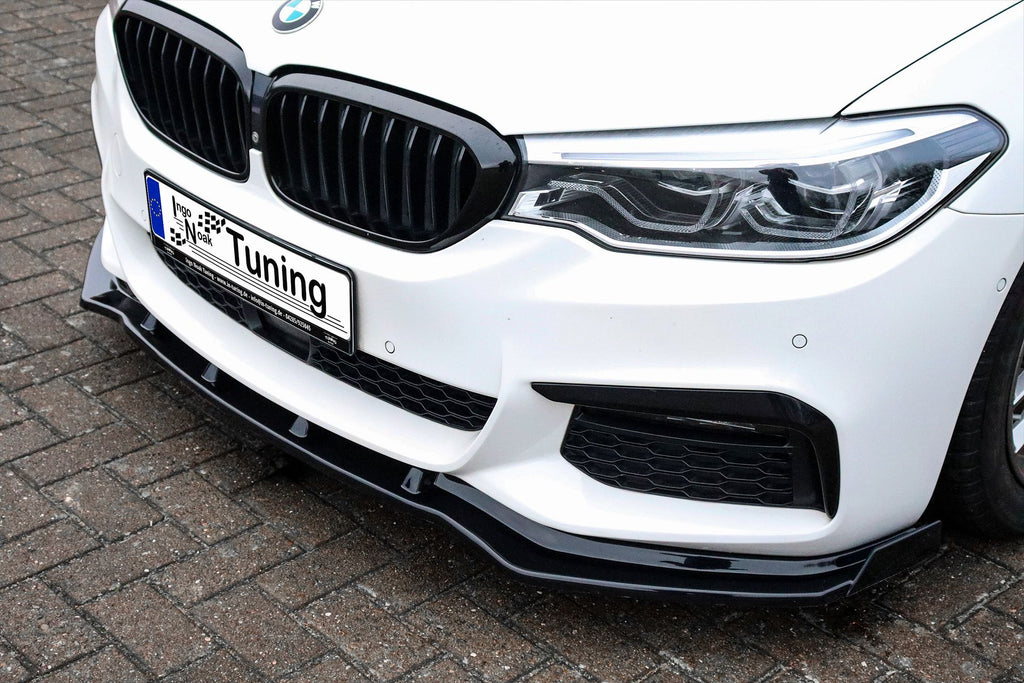Frontspoilerlippe mit Wings für BMW 5er G30 G31 M-Paket, Ingo Noak Tuning, sportliches Fahrzeug-Design, stabile Kunststoffqualität