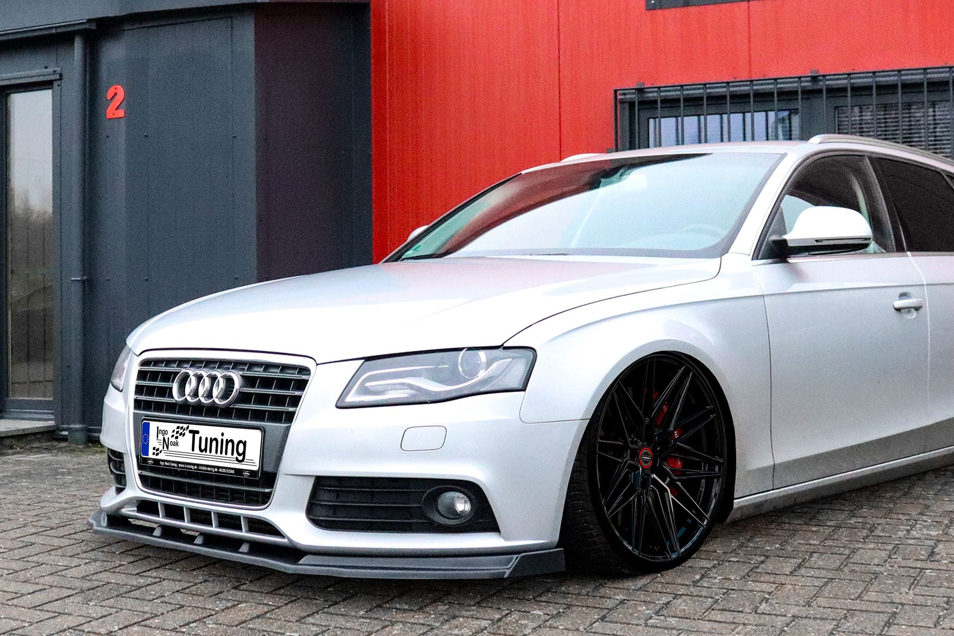 Cup Frontspoilerlippe mit Wings für Audi A4 B8 mit S-Line