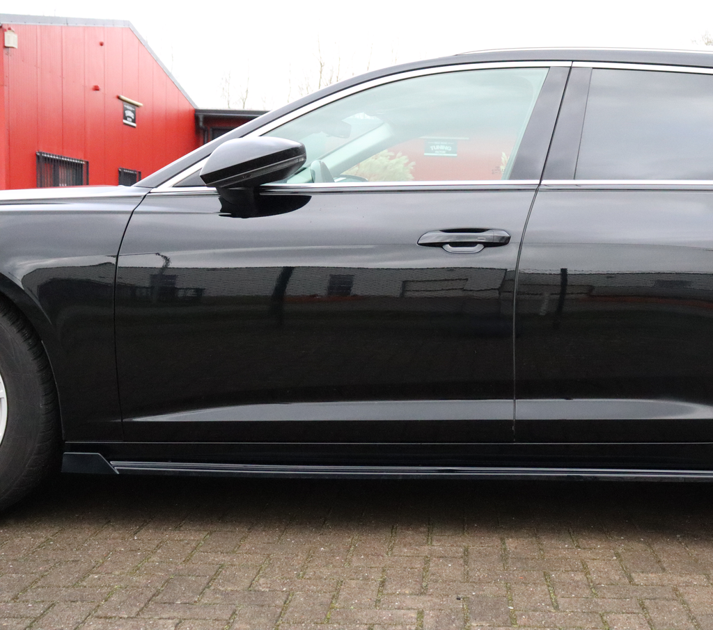 Seitenschwellersatz aus ABS mit seitlichem Wing vorn Audi A6 C8 Typ F2