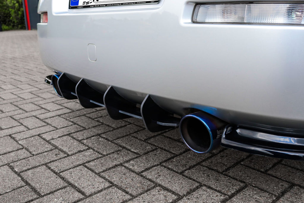 Gefräster Heckansatz mit Finnen aus ABS für Nissan 350Z Coupe+Roadster - Ingo Noak Tuning