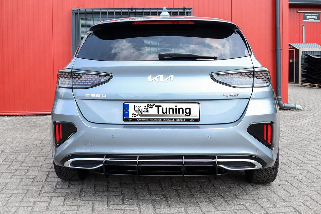 Gefräßter Heckansatz aus ABS mit Finnen für Kia Ceed, SK