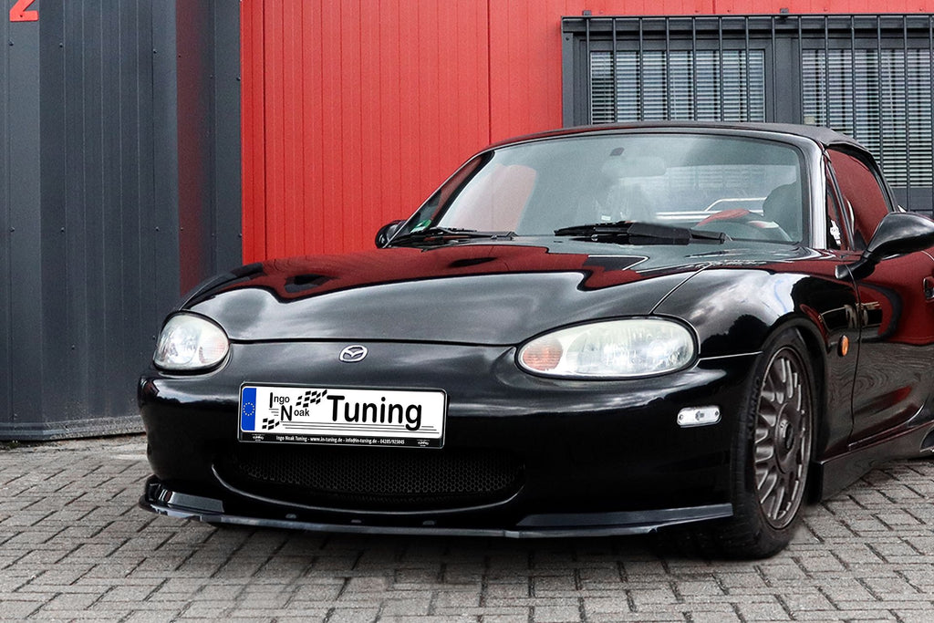 Frontspoilerlippe aus ABS für Mazda MX5 NB von Ingo Noak Tuning, sichtbar auf dem Auto, für sportliches Design und besseren Abtrieb
