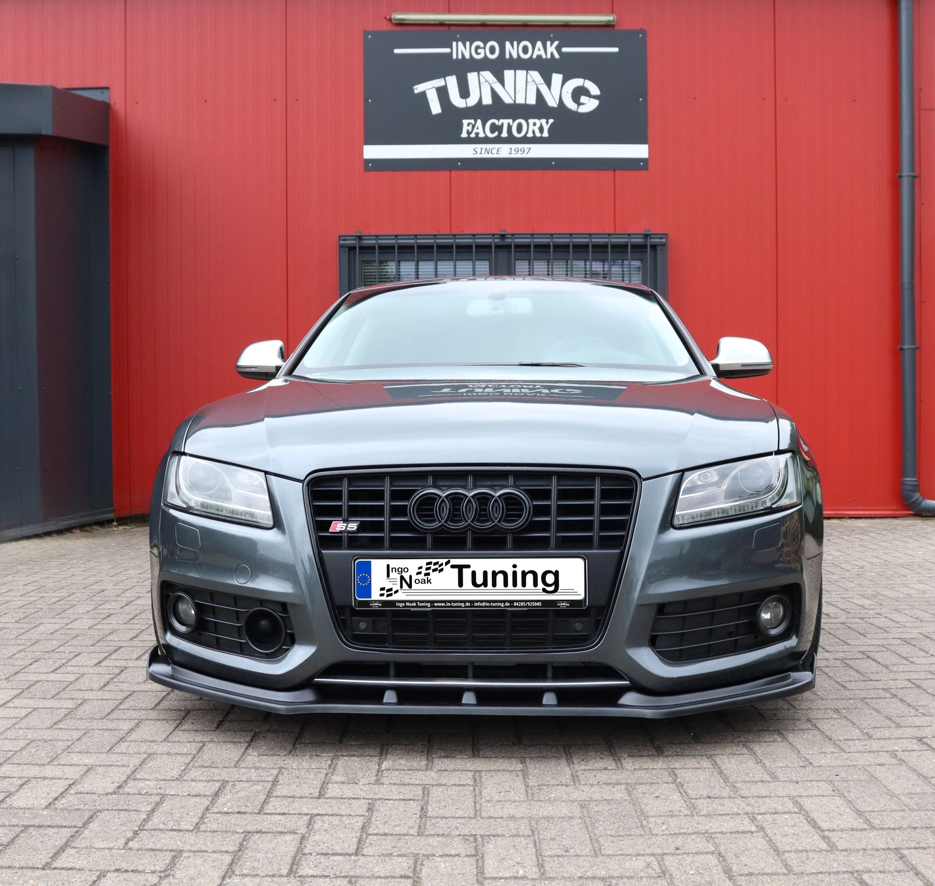Cuplippe Frontspoilerlippe mit Wings  aus ABS für Audi A5 B8