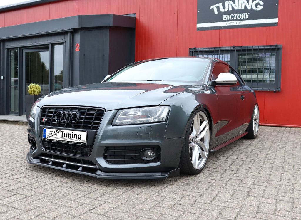 Cuplippe Frontspoilerlippe mit Wings  aus ABS für Audi S5 B8