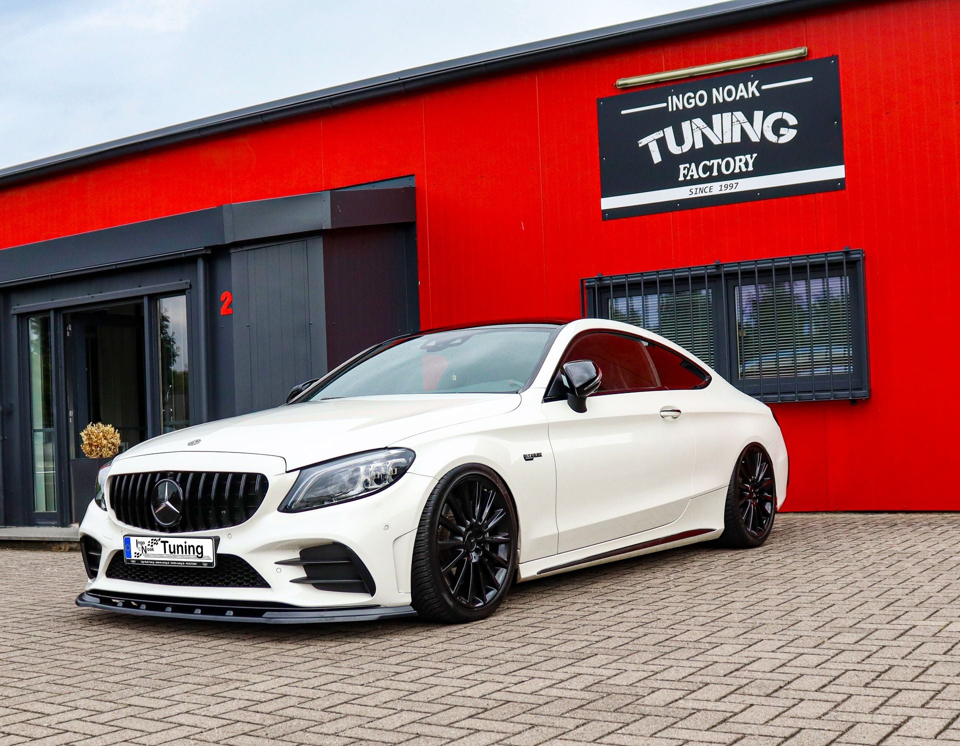 Cuplippe Frontspoilerlippe aus ABS für Mercedes Benz C43 AMG Facelift