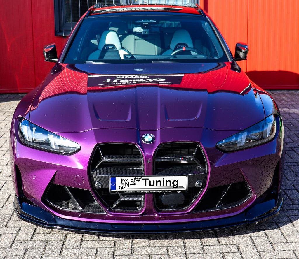 Frontspoilerlippe für BMW M3 G80/G81 von Ingo Noak Tuning, aus ABS-Kunststoff, für sportliches Design und verbesserten Abtrieb