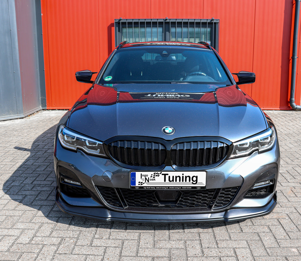 Frontspoiler Cuplippe mit Wings aus ABS für BMW 3er G20 G21 M-Paket, schwarz, hochwertige Tuning-Optik