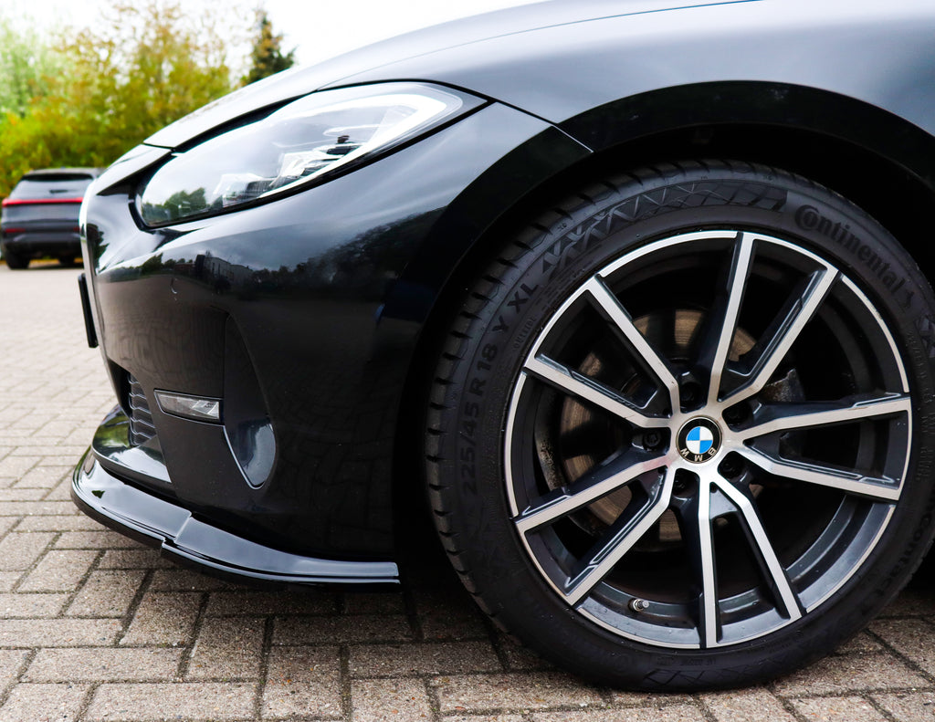 Frontspoilerlippe für BMW 4er G22/G23 ohne M-Paket, Ingo Noak Tuning, aus ABS-Kunststoff, zeigt die sportliche Fahrzeugfront