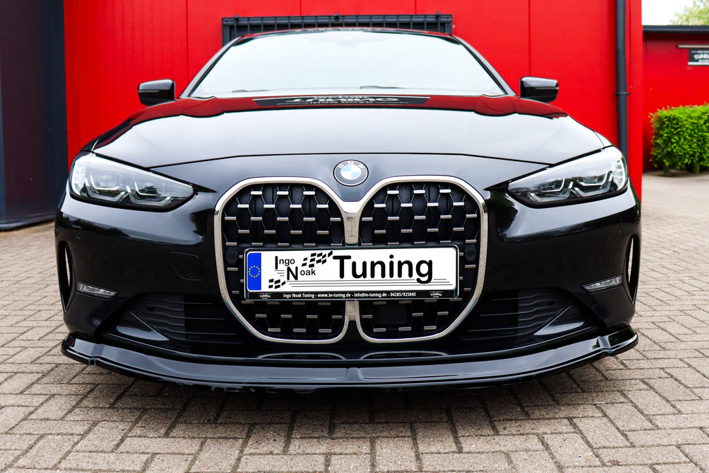 BMW 4er G22 G23 Frontspoilerlippe ohne M-Paket von Ingo Noak Tuning, aus ABS-Kunststoff, liegt auf einer Oberfläche.
