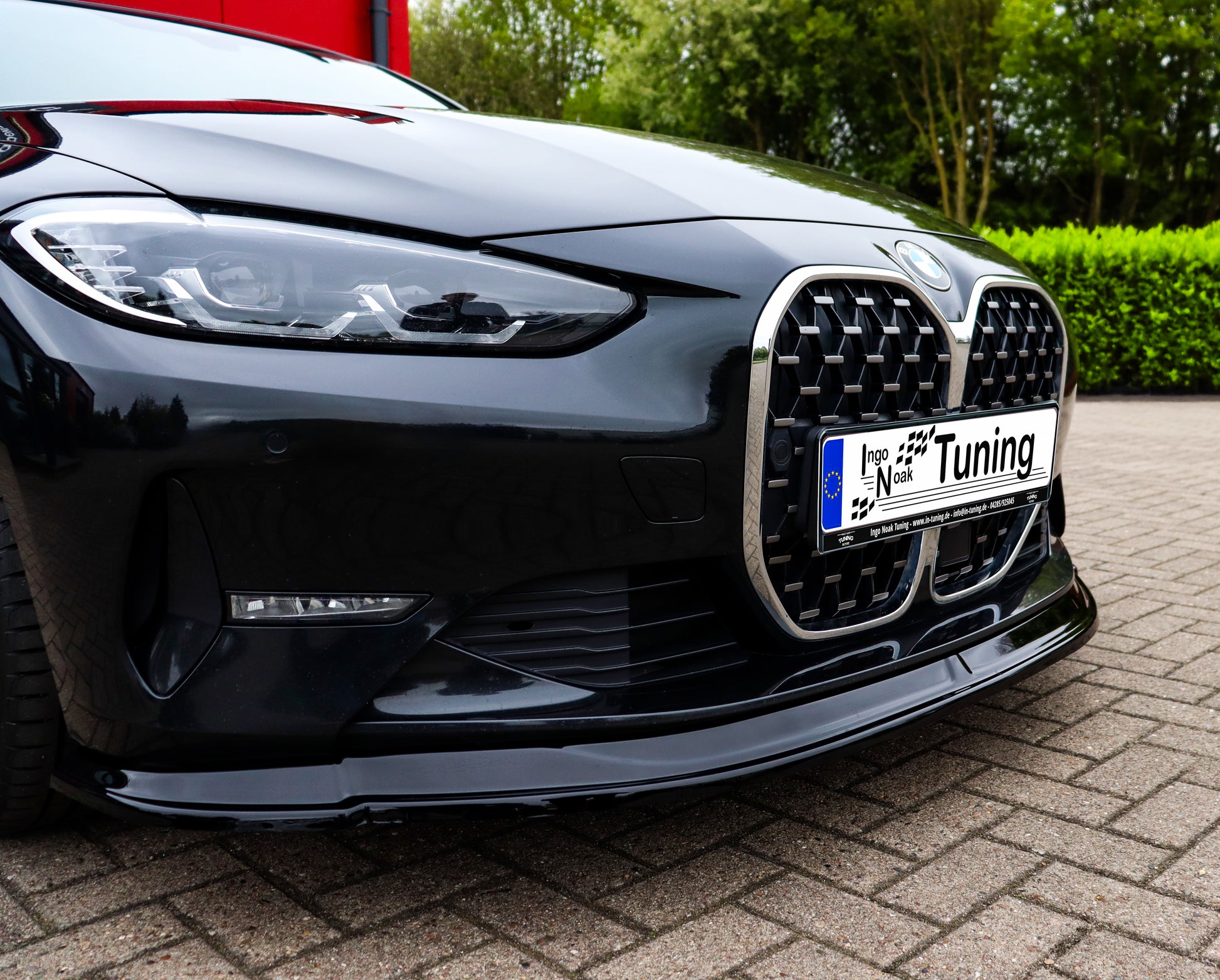 Frontspoilerlippe für BMW 4er G22/G23 von Ingo Noak Tuning, aus ABS-Kunststoff, ohne M-Paket, für sportlichen Look
