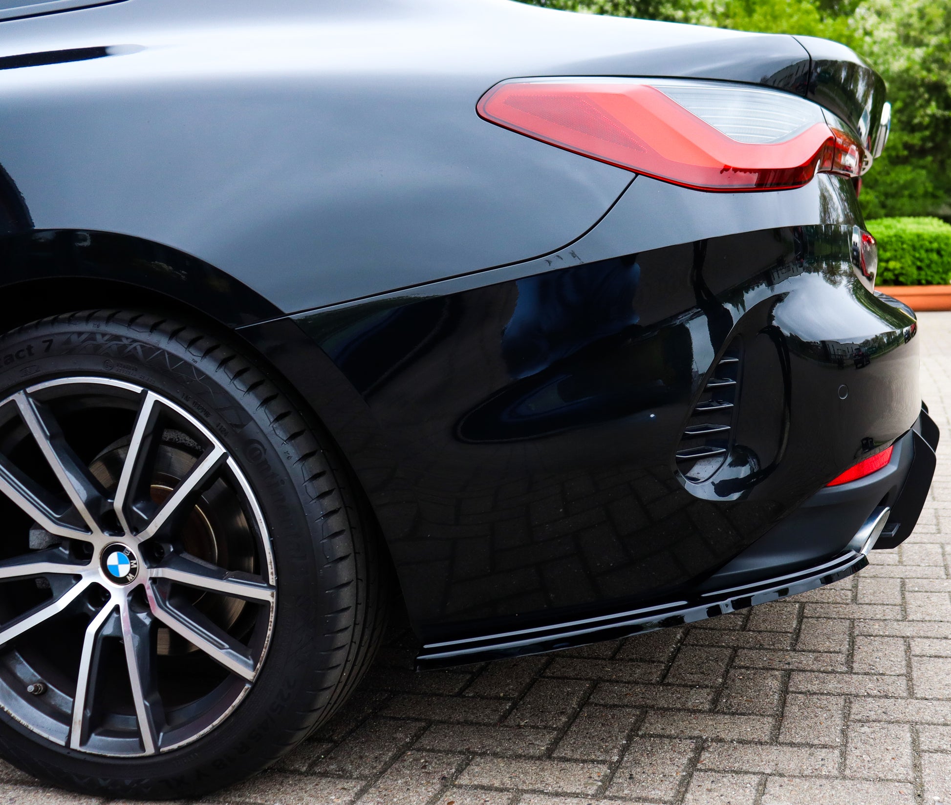 Seitenheckansatz für BMW 4er G22/G23 ohne M-Paket von Ingo Noak Tuning, aus ABS-Kunststoff, seitliche Heckstoßstangen-Teile