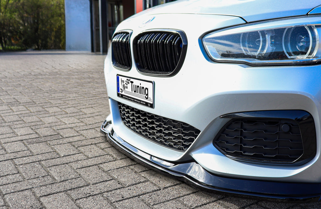 Frontspoilerlippe für BMW 1er F20 M-140i, Ingo Noak Tuning, aus ABS, passend für Modelle 2015-2019, sportliches Design