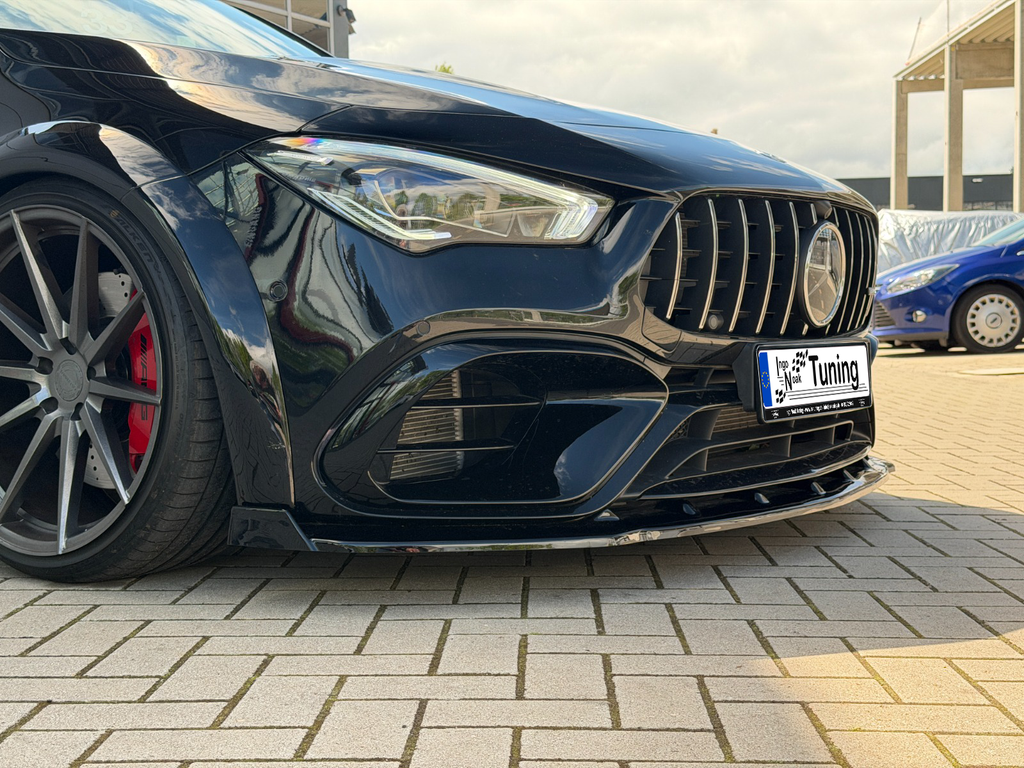 CUP Frontspoilerlippe mit Wings aus ABS für Mercedes CLA 35/45 AMG Aeropaket