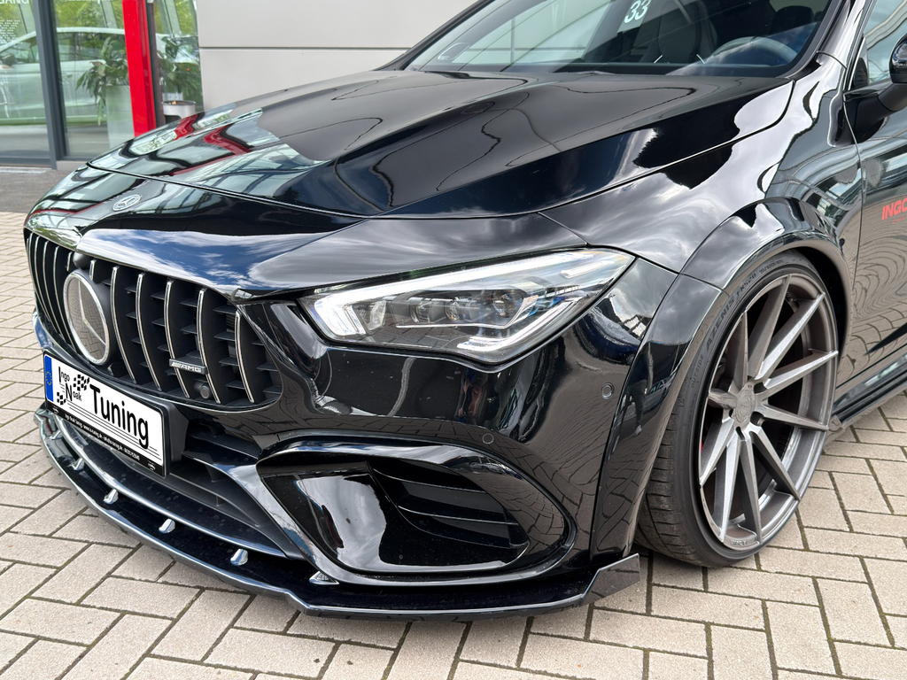 CUP Frontspoilerlippe mit Wings aus ABS für Mercedes CLA 35/45 AMG Aeropaket