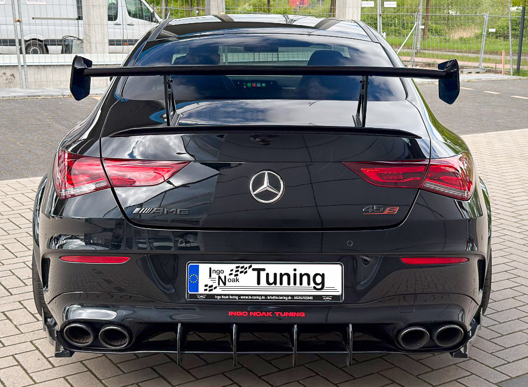 Gefräster Heckansatz aus ABS für Mercedes CLA 35/45 AMG + Aeropaket