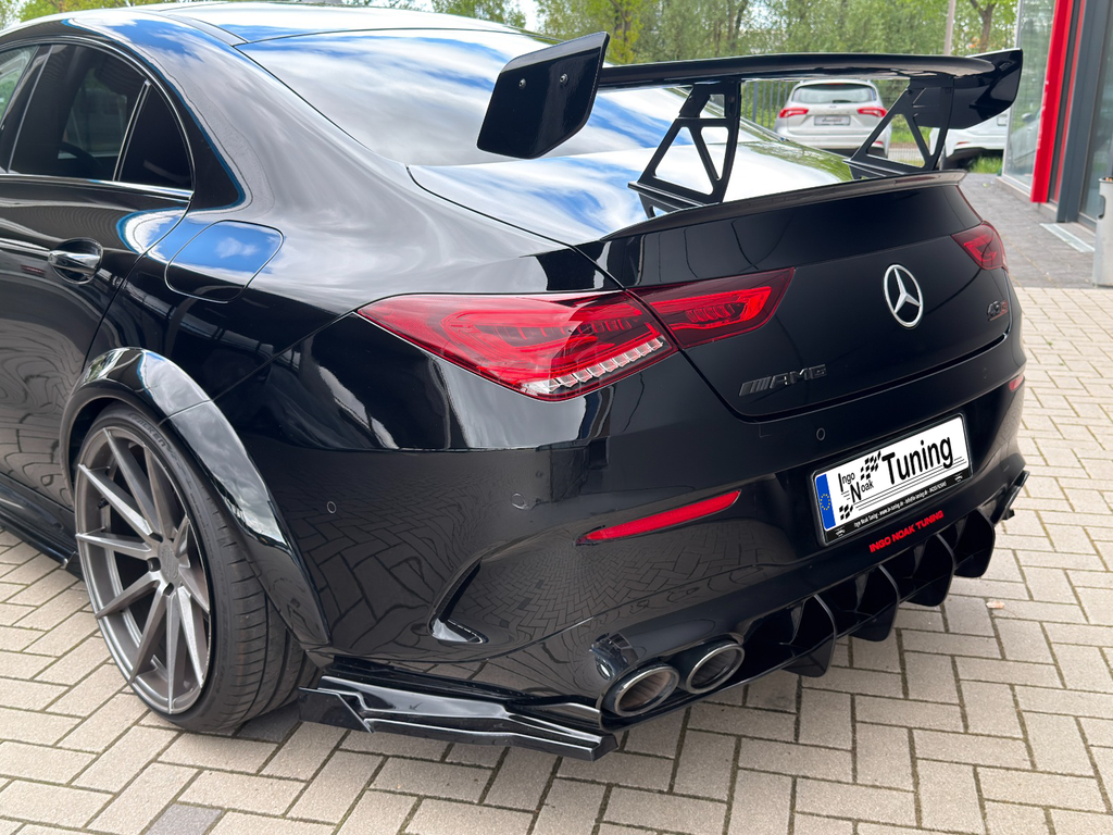 Heckansatz Seitenteile mit Wings aus ABS für Mercedes CLA 35 AMG / CLA 45 AMG