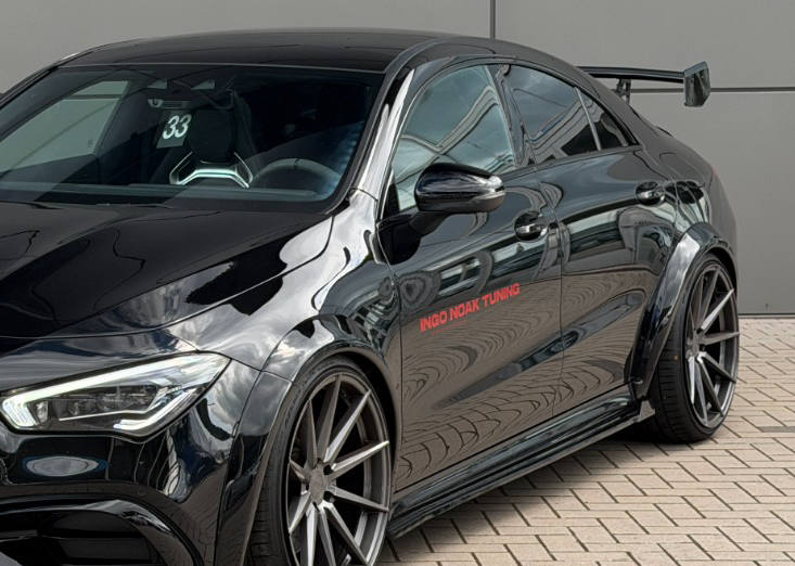 CUP Seitenschweller mit Wing hinten aus ABS für Mercedes CLA 35/45 AMG
