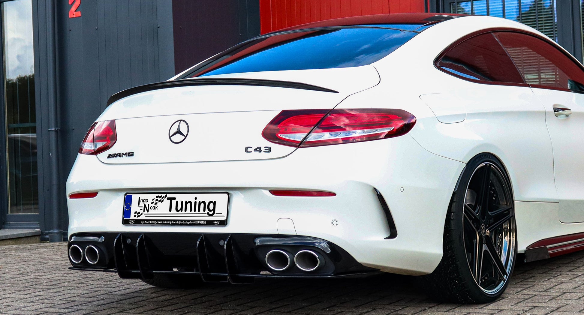 Gefräster ABS-Heckdiffusor für Mercedes Benz C43 AMG Facelift, Ingo Noak Tuning, sportliches Design, hochwertiges Material