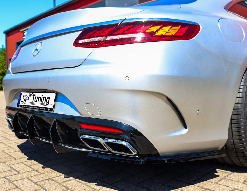 Heckansatz Seitenteile aus ABS für Mercedes S-Coupe AMG + AMG-Line