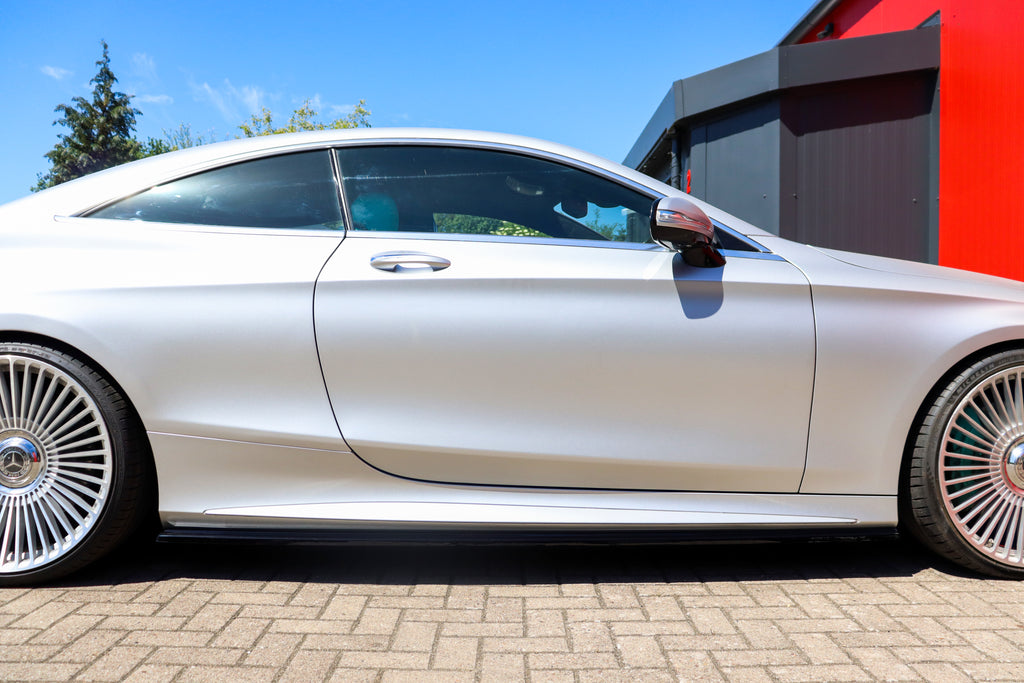 Seitenschweller Cup aus ABS für Mercedes S-Coupe AMG, schwarz, passend für AMG-Line, von Ingo Noak Tuning