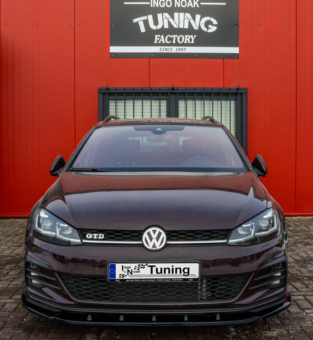 Frontspoilerlippe und Wing für VW Golf 7 GTI GTV AU Facelift, Ingo Noak Tuning, aus ABS für sportlichen Look