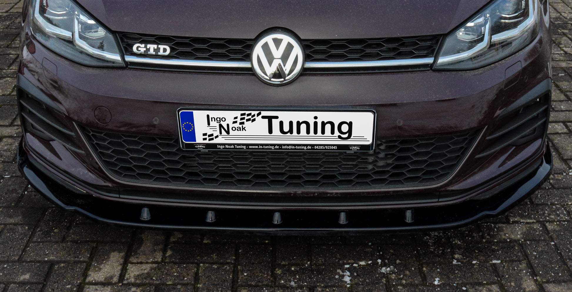 Frontspoilerlippe und Flügel für VW Golf 7 GTI GGTD AU Facelift, Ingo Noak Tuning, aus ABS, für sportliches Design