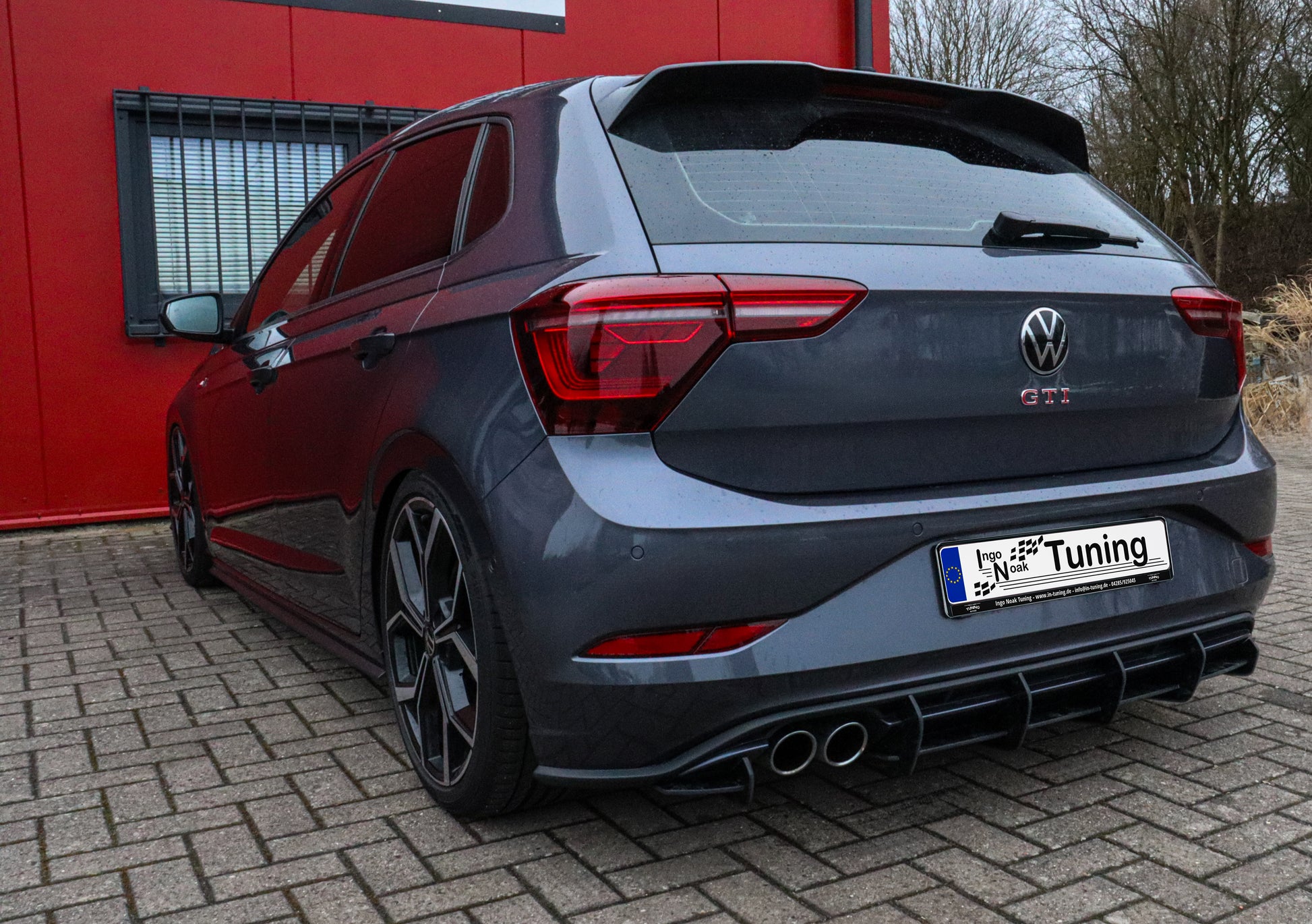 Gefräster Heckansatz Diffusor für VW Polo 6 GTI 2G Facelift