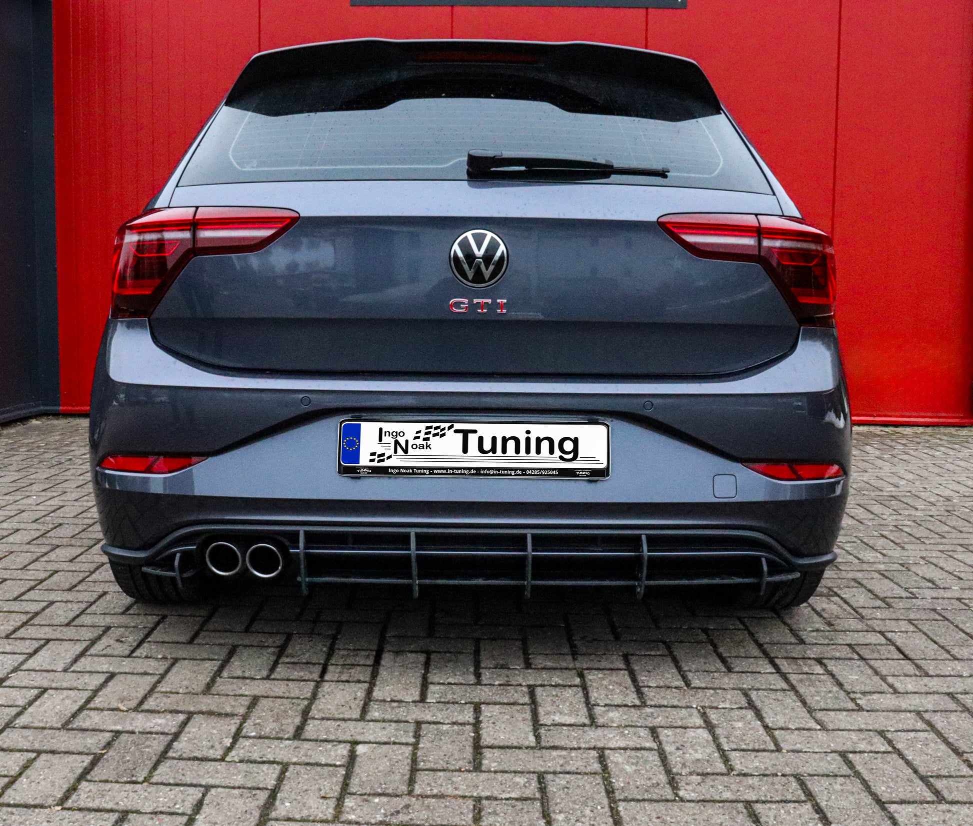 Gefräster Heckansatz Diffusor für VW Polo 6 GTI 2G Facelift