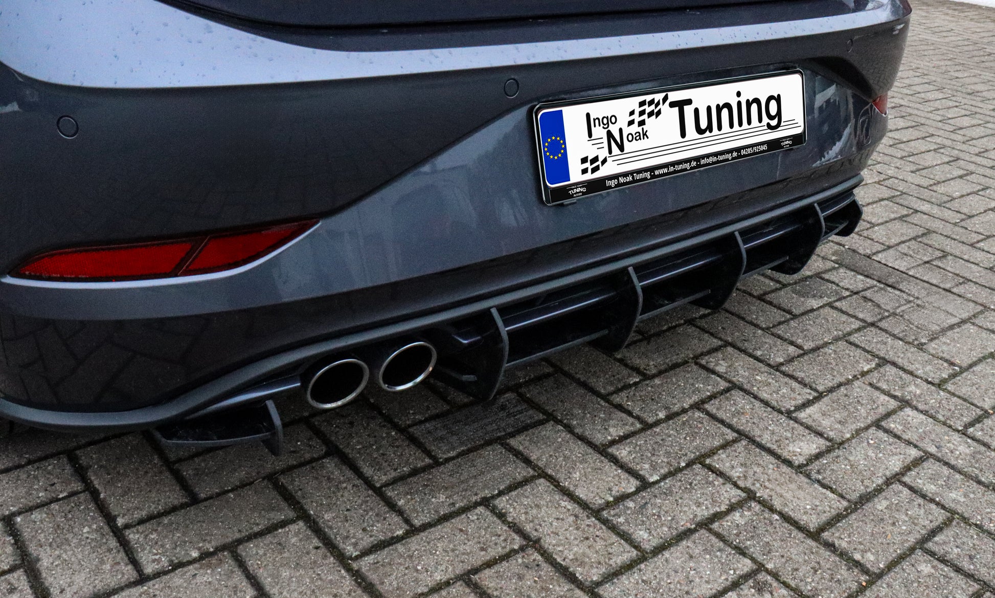 Gefräster Heckansatz Diffusor für VW Polo 6 GTI 2G Facelift