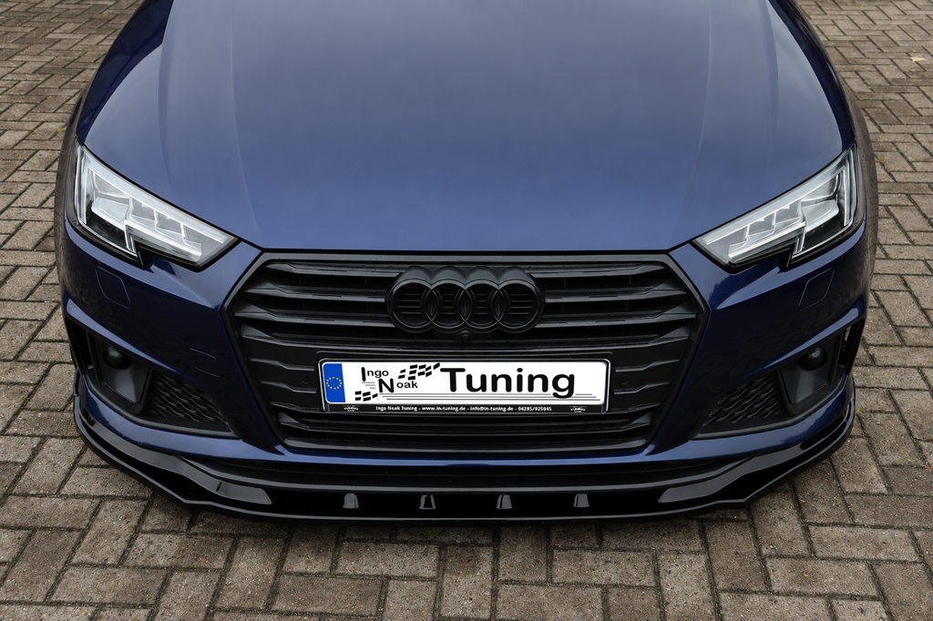 Cup Frontspoilerlippe mit Wings für Audi A4 B9 S-Line Facelift Competition