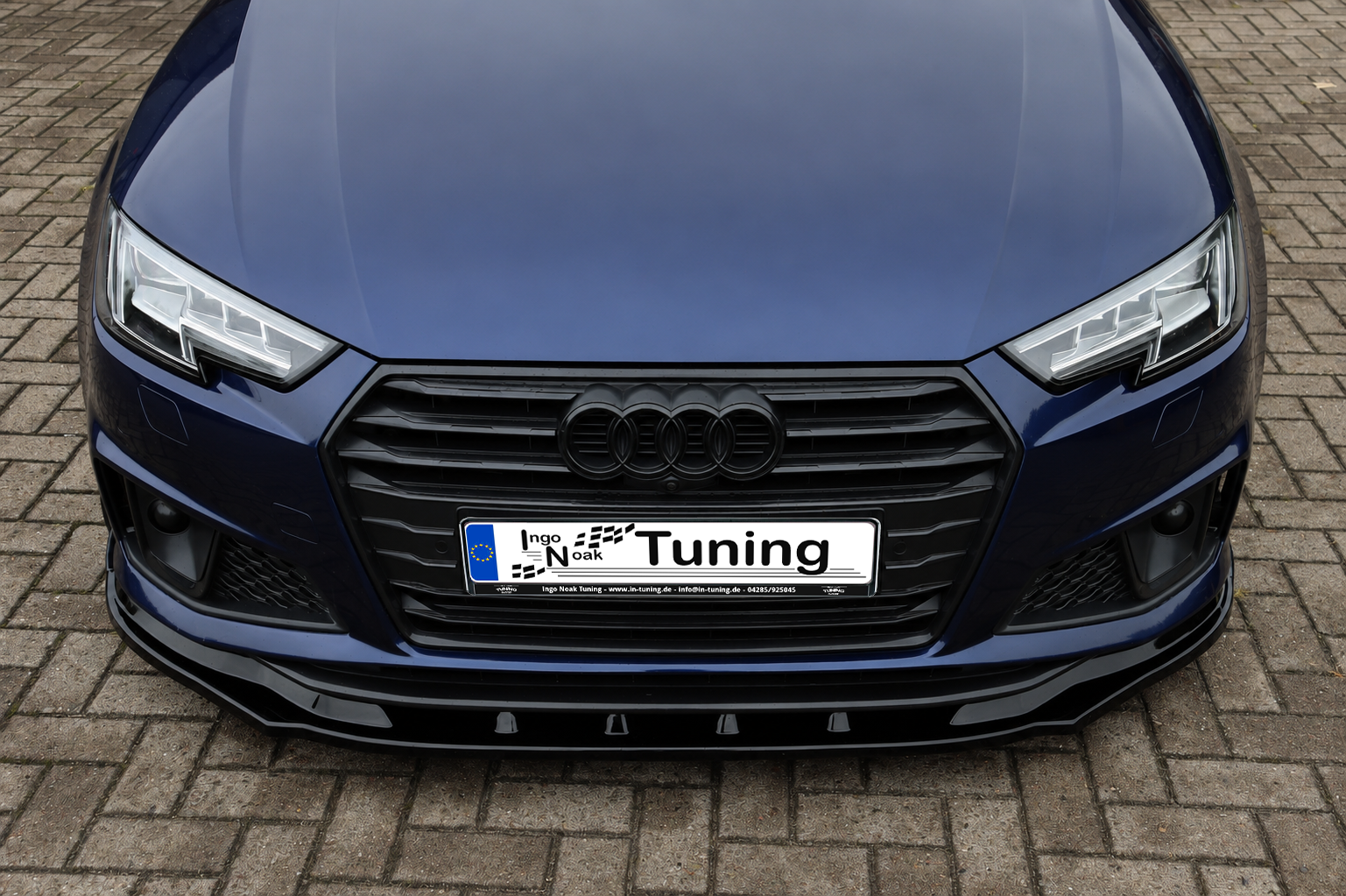 Cup Frontspoilerlippe mit Wings für Audi A4 B9 S-Line Facelift Competition
