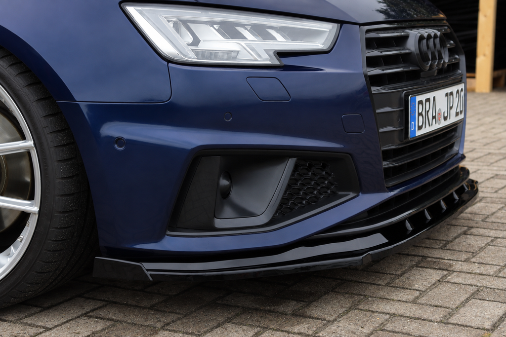Cup Frontspoilerlippe mit Wings für Audi A4 B9 S-Line Facelift Competition