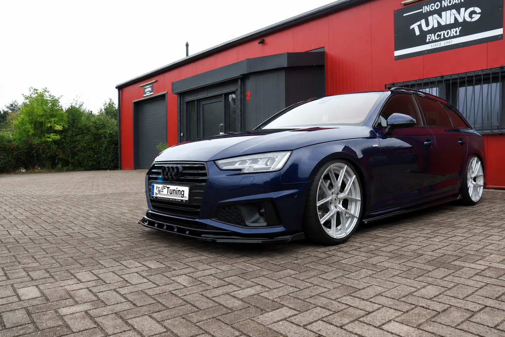 Cup Frontspoilerlippe mit Wings für Audi A4 B9 S-Line Facelift Competition