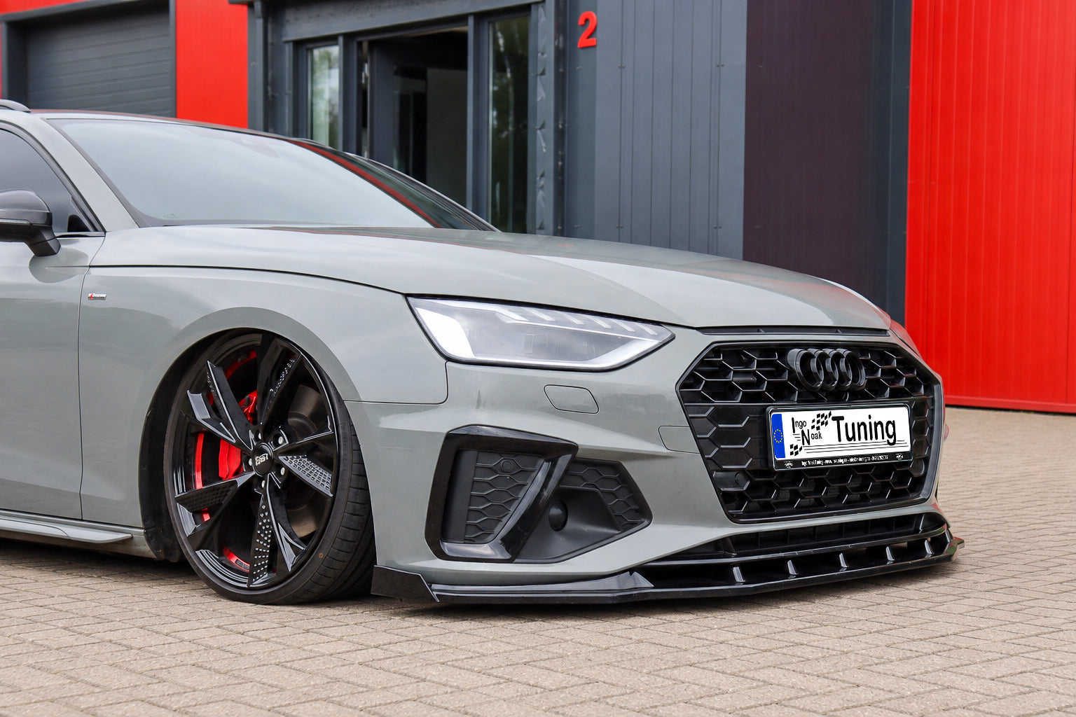 Cup Frontspoilerlippe mit Wings für Audi A4 B9 S-Line Facelift