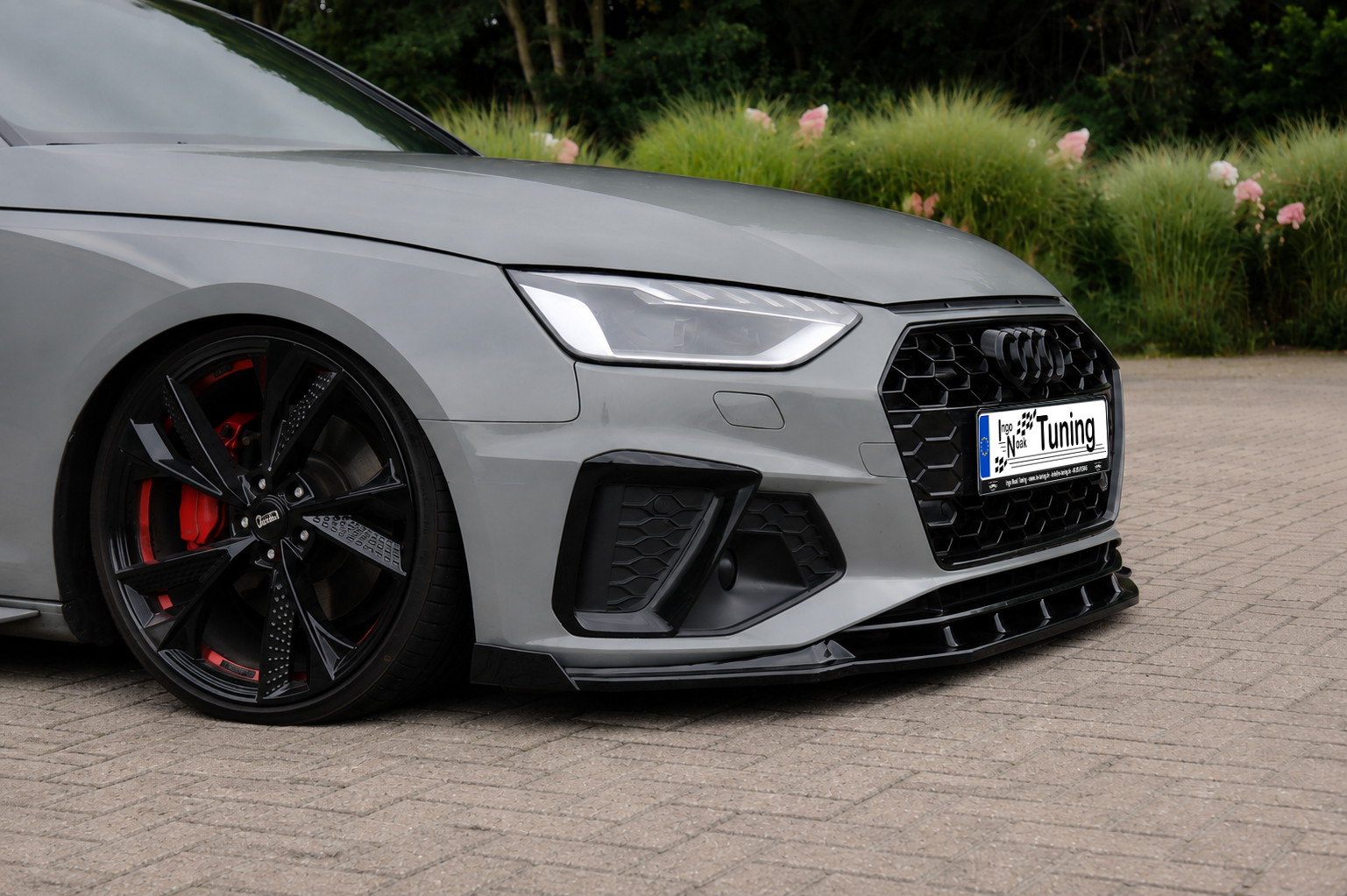 Cup Frontspoilerlippe mit Wings für Audi A4 B9 S-Line Facelift
