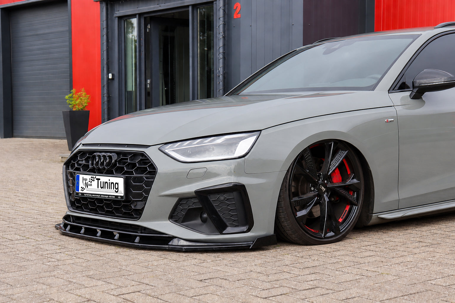 Cup Frontspoilerlippe mit Wings für Audi A4 B9 S-Line Facelift
