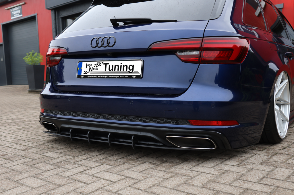 Gefräster Heckansatz für Audi A4 B9 S-Line Facelift Competition