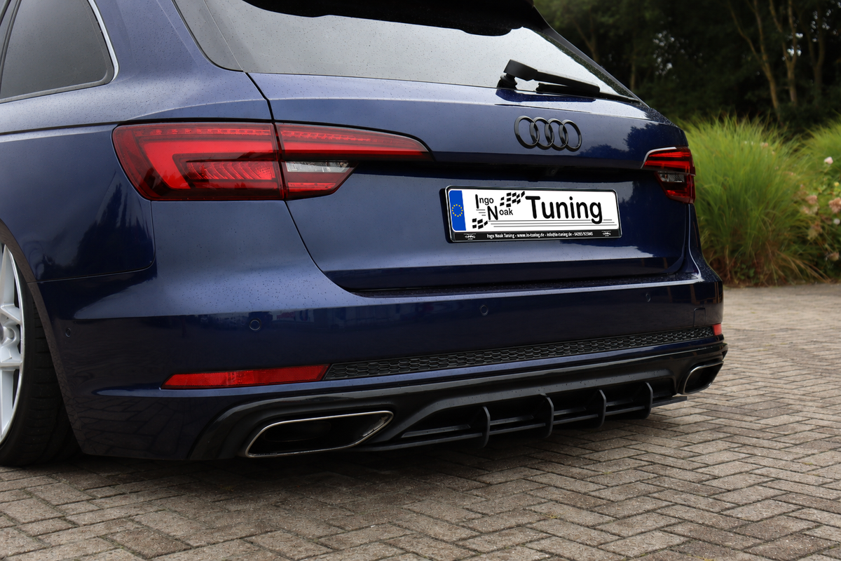 Gefräster Heckansatz für Audi A4 B9 S-Line Facelift Competition