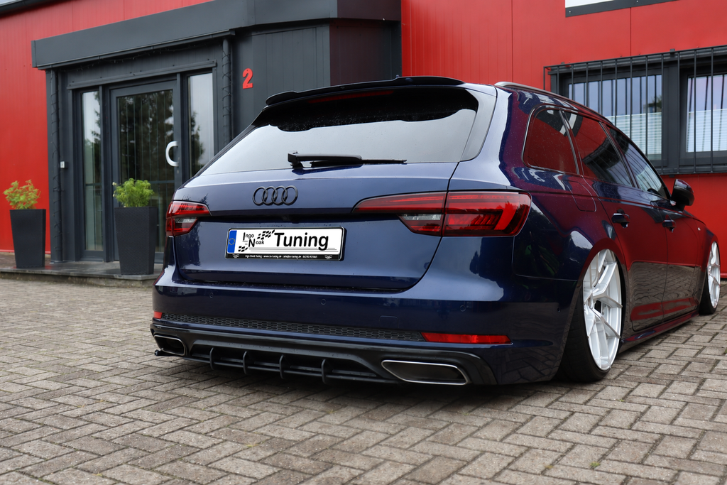 Gefräster Heckansatz für Audi A4 B9 S-Line Facelift Competition
