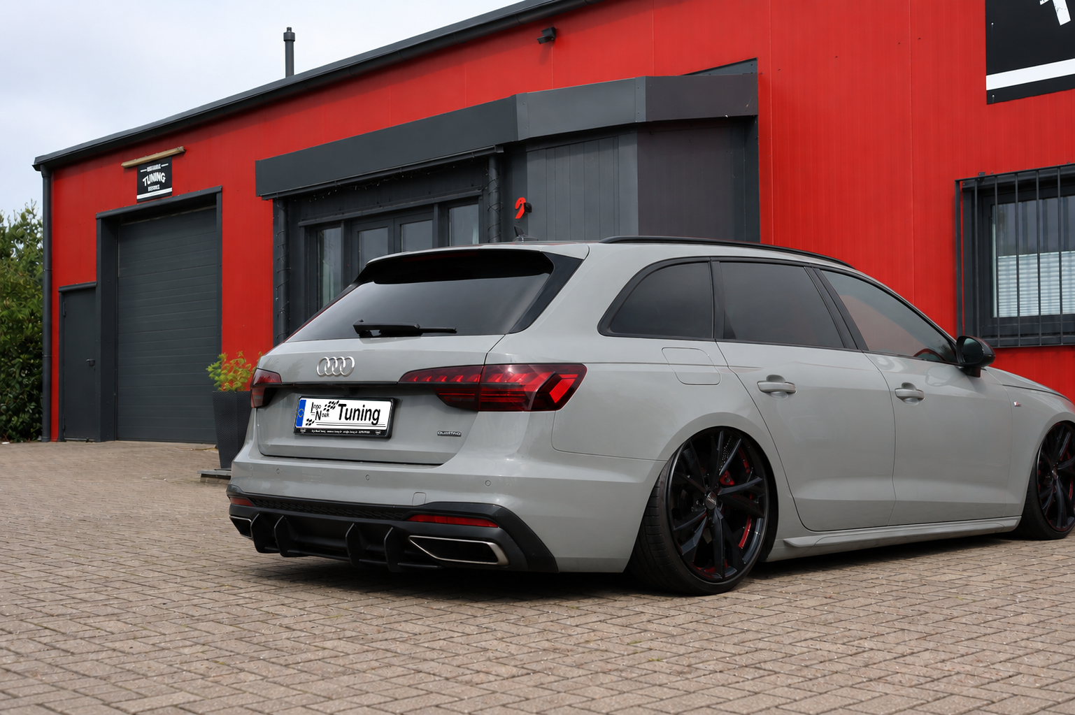 Gefräster Heckansatz für Audi A4 B9 8W S-Line Facelift