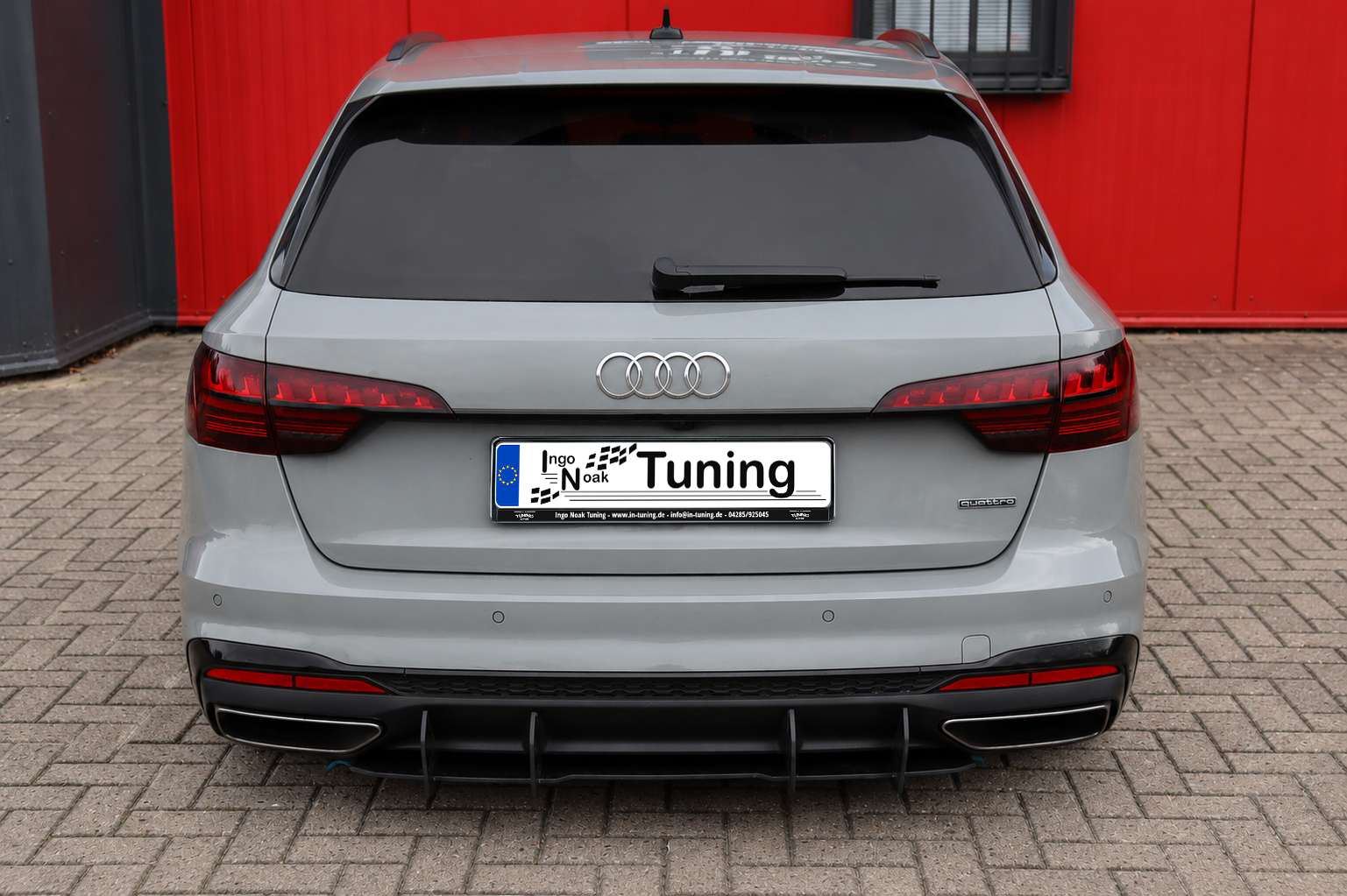 Gefräster Heckansatz für Audi A4 B9 8W S-Line Facelift
