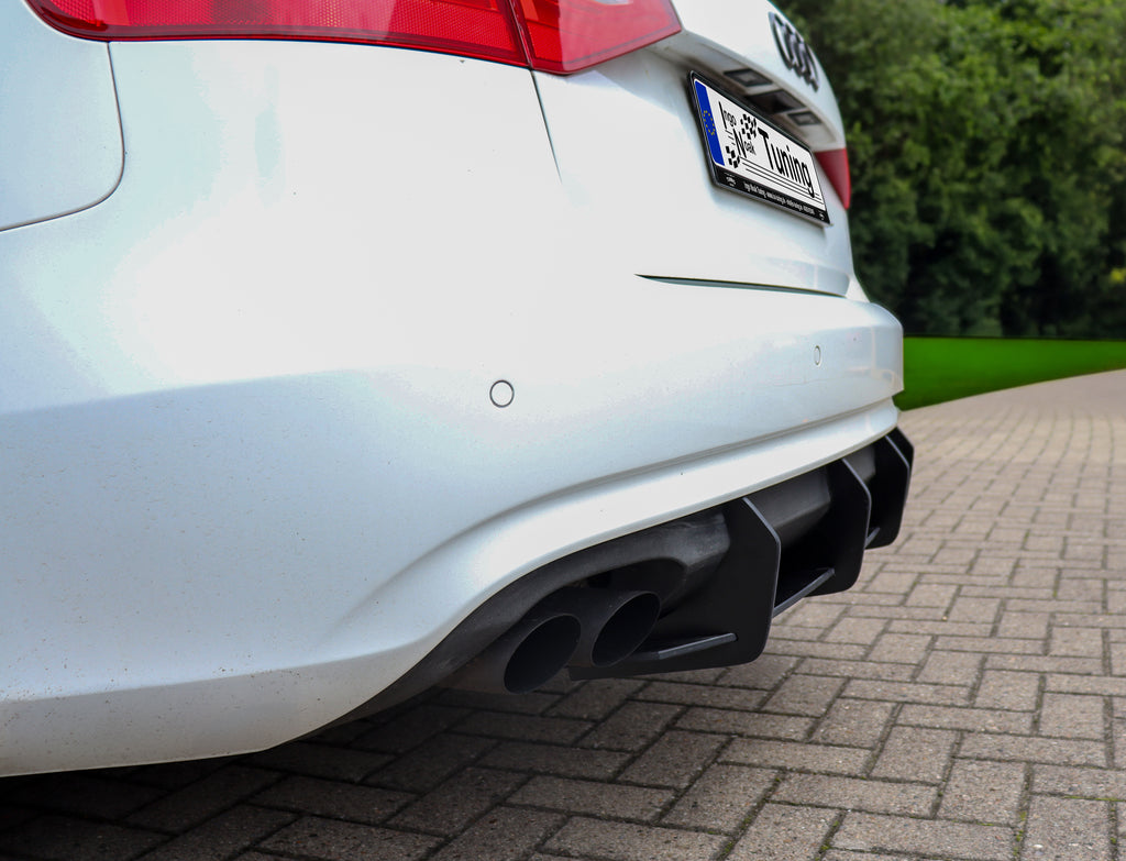 Heckansatz für Audi A4 B8 Avant Doppel-Endrohr links Facelift ohne S-Line