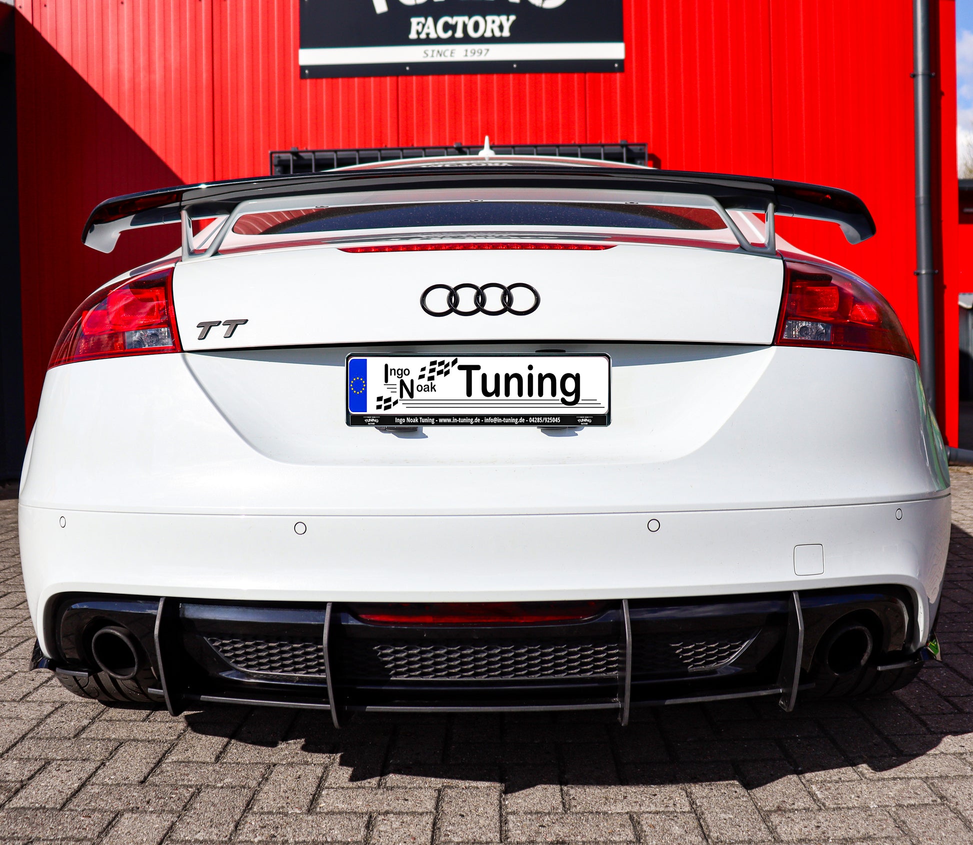 Heckansatz Diffusor für Audi TT 8J S-Line Competition von Ingo Noak Tuning, aus ABS-Kunststoff, mit aerodynamischem Design