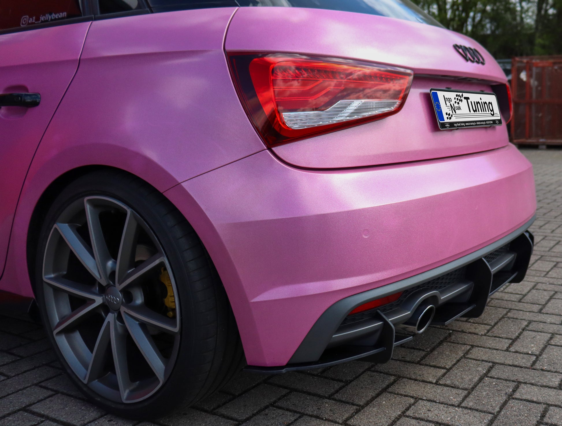 Gefräster Heckansatz für Audi A1 8X S-Line ab Bj.2014-2018